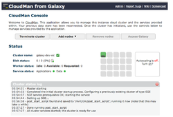 CloudMan web interface