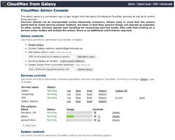 CloudMan web interface